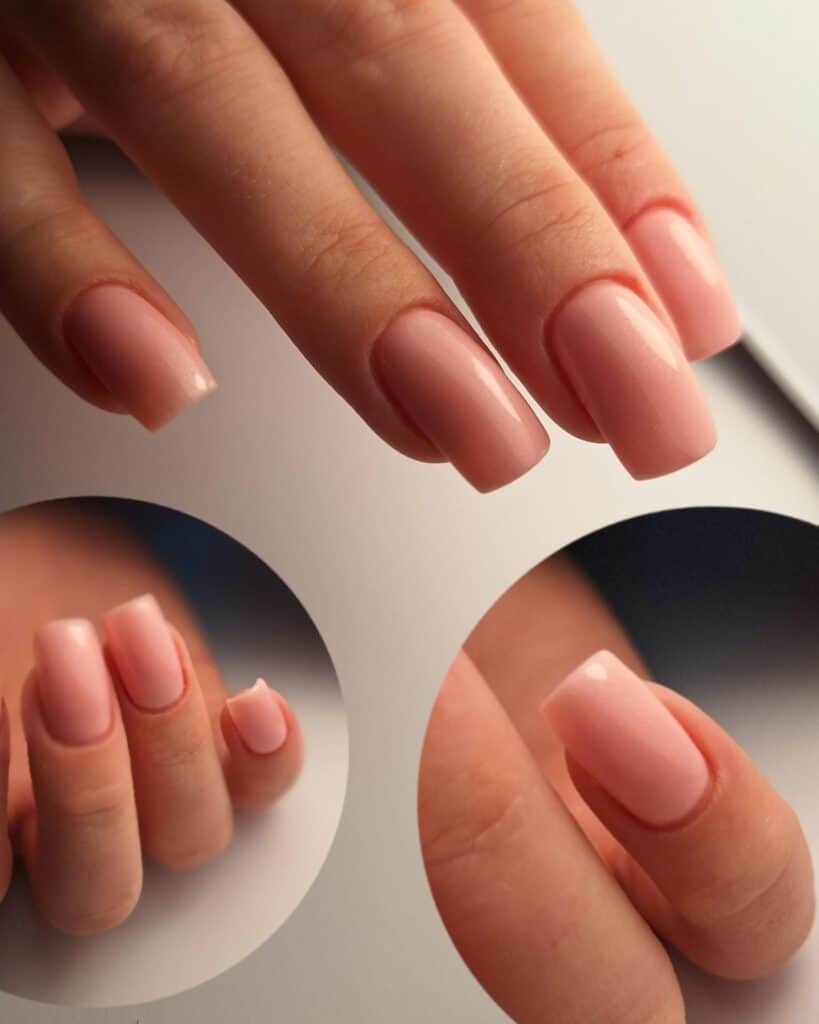 Naturalny manicure – delikatne paznokcie w jasnoróżowym odcieniu
